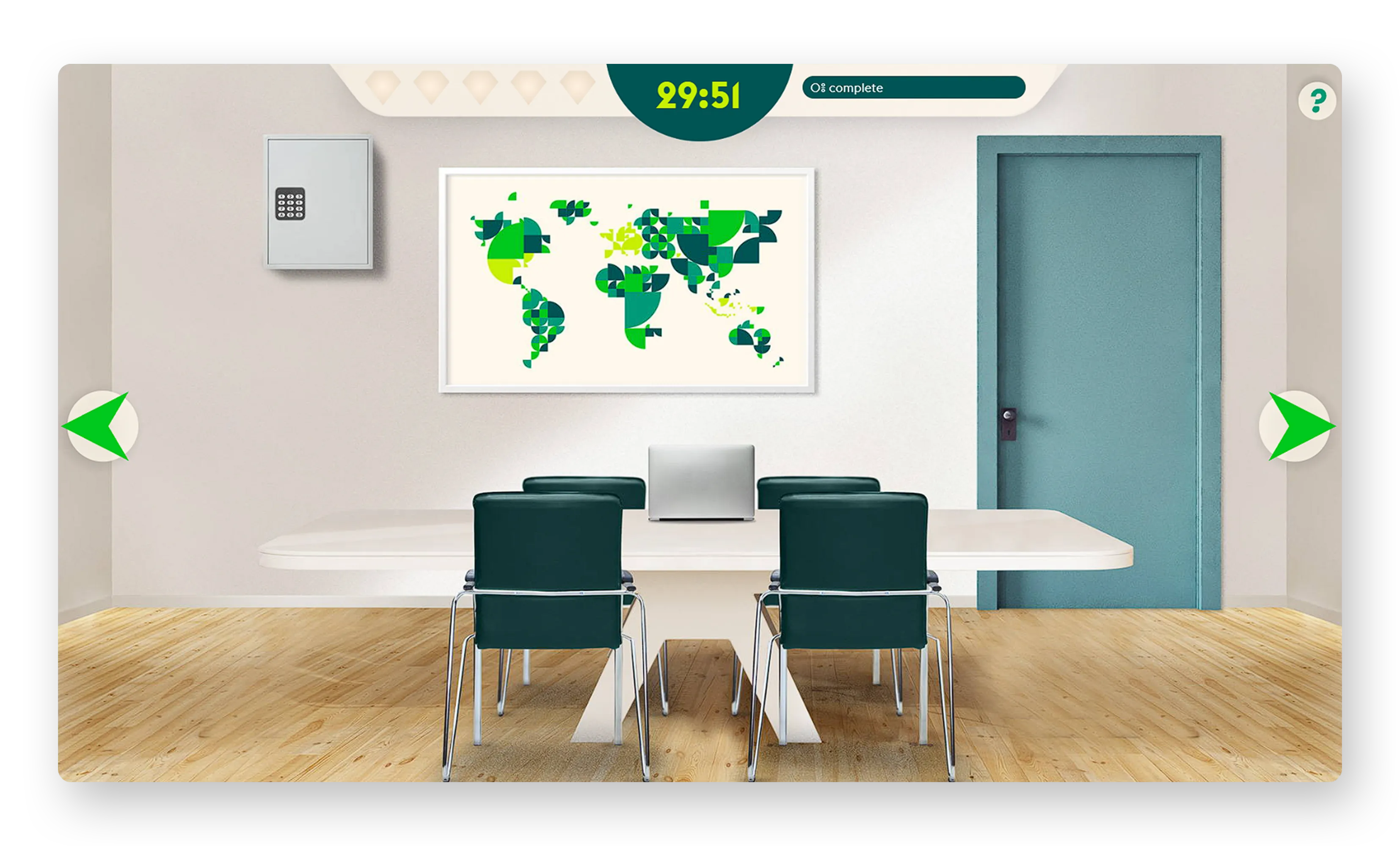 Cyber Security training via Virtual Escape Rooms